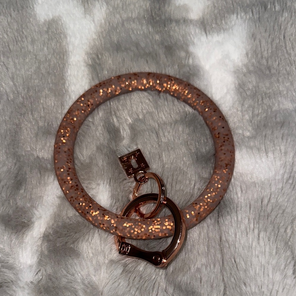 Rose Gold ID Holder with Keychain
